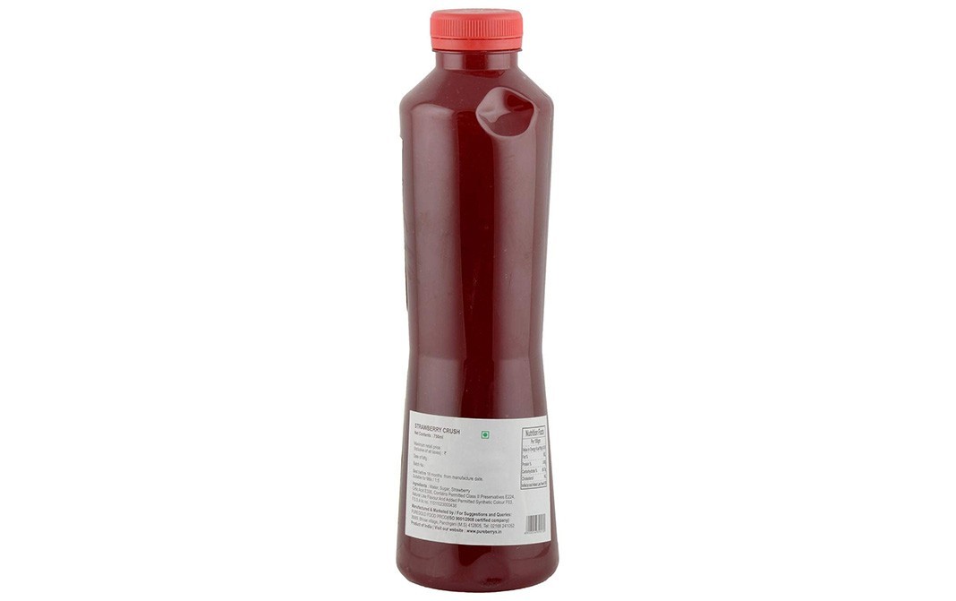 Pure Berry's Strawberry Crush    Bottle  750 millilitre